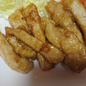 豚カツ用お肉とごま油でこくうま照り焼き